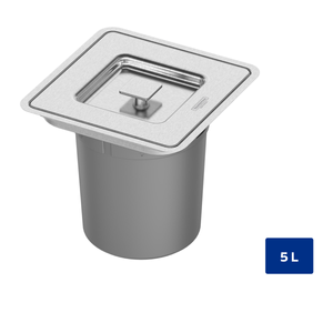 Lixeira Inox De Embutir Clean Square 5 Litros Tramontina