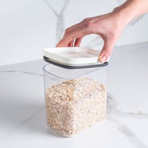 Pote Hermético Organizador Block Retangular 1,5 Litros Natural OU
