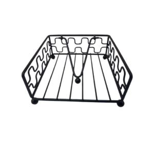 Porta Guardanapos Metal Preto Nataluz