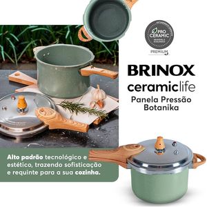 Panela de Pressão Pressure Verde 4,2 Litros Brinox