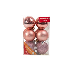 Bolas Natalinas 12 unidades Magenta 5 Cm Dora