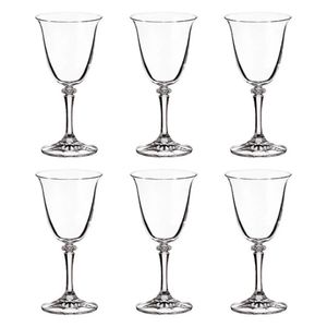 Jogo de Taças Para Vinho Branco 6 Peças Bohemia Branta 250 Ml Dayhome