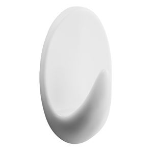 Gancho Oval Branco Com Adesivo Primafer
