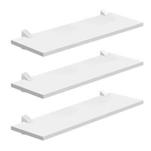 Kit Prateleira Branca Com suporte 1,2x20x40 Cm Pratk