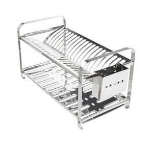 Escorredor 20 Pratos Com Porta Talheres Inox Makinox