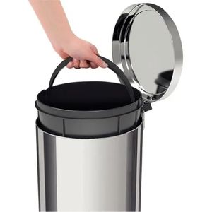 Lixeira Redonda com Pedal Inox 12 Litros Tramontina