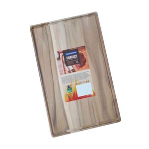 Tábua para Churrasco Retangular Média em Madeira Teca com Acabamento Natural 33x20 cm Tramontina