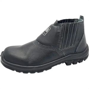 Bota Nº40 De Couro Com Elástico e Bico Bracol