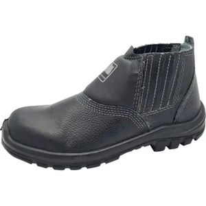 Bota De Couro Nº43 Com Elástico e Bico Bracol