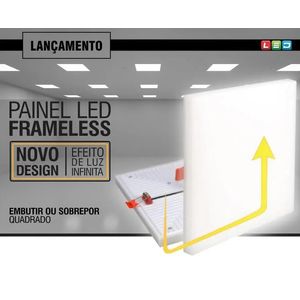 Painel LED Frameless 32W 4000K Embutir/Sobrepor Taschibra