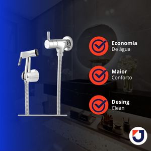 Ducha Higiênica Manual 1/4 Volta Cromada 2022 C60 Imperatriz