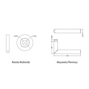 Fechadura Externa Florença Inox Escovado Silvana