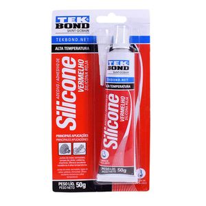 Silicone Acético Vermelho Blister 50 G Tekbond