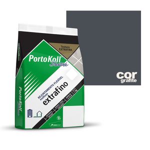Rejunte Porcelanato  Extra Fino 1 Kg Grafite Portokoll