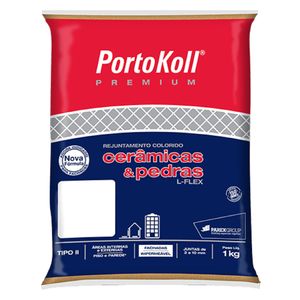 Rejunte Flexível Cerâmicas e Pedras 1 Kg Grafite Portokoll