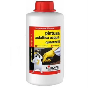 Impermeabilizante Pintura Asfáltica Acqua 1 Litro Quartzolit