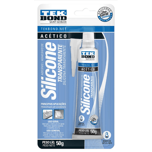 Silicone Acético Transparente Blis 50G Tekbond
