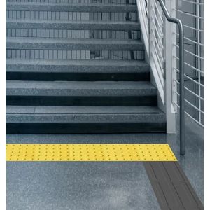 Piso De Demarcação Tátil Alerta 25x25 Cm Amarelo Kapazi (Preço/Peça)