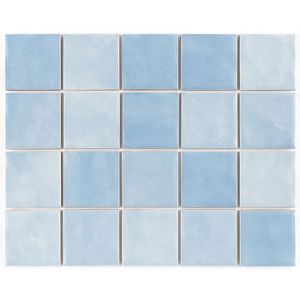 Pastilha 7,5x7,5 Cm Noronha Água Mesh Azul 1,59 M² Brilhante Eliane