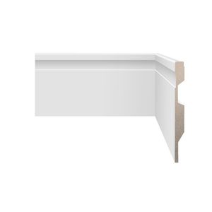Rodapé Tech Branco Frisado 15 Cm 2,40M² Biancogres