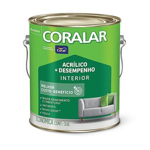 Tinta Acrílica Coralar Fosca Neblina Paulista Galão 3,6 Litros Coral