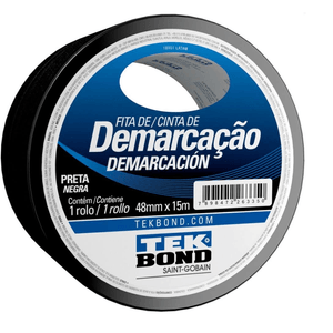 Fita de Demarcação Preto 48 Mm x 15 M Tekbond