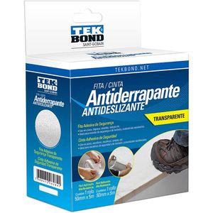 Fita Adesiva Antiderrapante Transparente 50 Mm 5M Tekbond