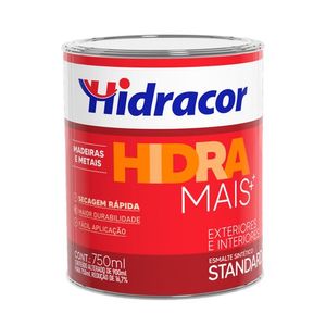Tinta Esmalte Hidra+ Preto 750 Ml Hidracor