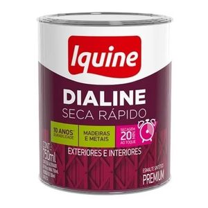 Tinta Esmalte Dialine Seca Rápido Alumínio 750Ml Iquine