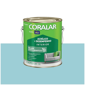 Tinta Acrílica Coralar Fosca Azul Arpoador Galão 3,6 Litros Coral