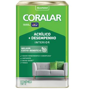 Tinta Acrílica Coralar Fosca Camurça Latão 18 Litros Coral