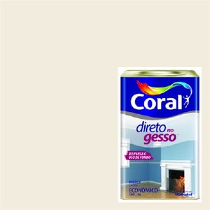 Tinta Acrílica Direto no Gesso Fosca Branco Latão 18 Litros Coral
