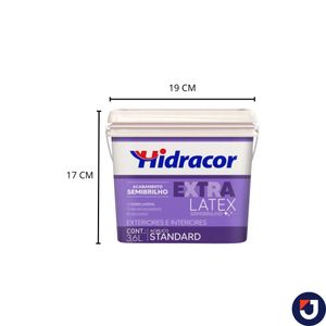 Tinta Acrilica SemiBrilho Extralatex Branco Gelo Galão 3,6 Litros Hidracor