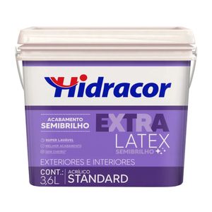 Tinta Acrilica SemiBrilho Extralatex Branco Neve Galão 3,6 Litros Hidracor