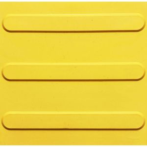 Piso Tatil Direcional Amarelo 25x25 Cm 16 Placas Kapazi (Preço/ Peça)