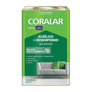 Tinta Acrílica Coralar Fosca Dia Nublado Latão 18 Litros Coral