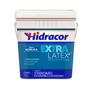 Tinta Acrílica Extralatex Seda Cinza Claro 15 Litros Hidracor