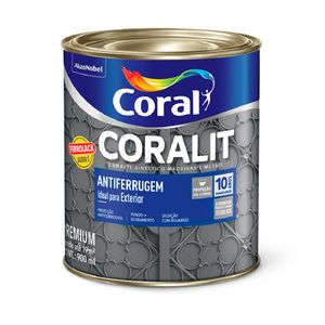 Tinta Esmalte Coralit Antiferrugem Cinza 900 Ml Coral