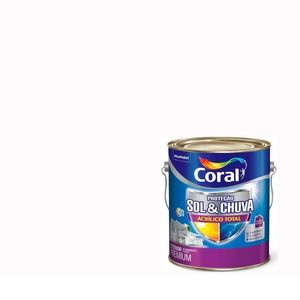 Tinta Acrílica Fosca Sol E Chuva Branco Galão 3,6 Litros Coral