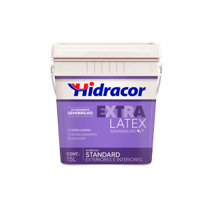 Tinta Acrilica Semibrilho Extralatex Branco Gelo Latão 15 Litros Hidracor