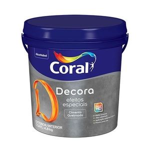 Tinta Fosca Decora Efeitos Especiais Cimento Queimado Imensidão Cinza Galão Coral