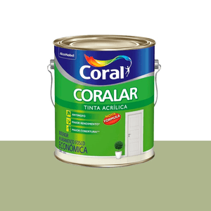 Tinta Acrílica Coralar Fosca Verde Kiwi Galão 3,6 Litros Coral