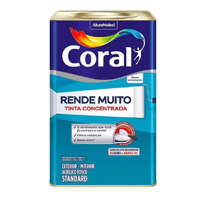 Tinta Rende Muito Azul Cromio Latão 16 Litros Coral