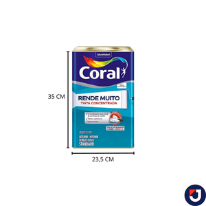 Tinta Rende Muito Azul Cromio Latão 16 Litros Coral
