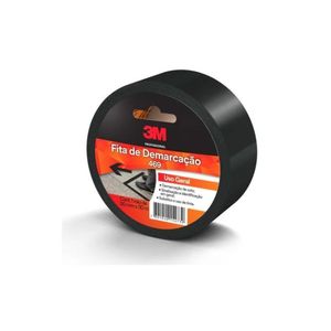 Fita Para Demarcação Preto 50 Mm x 30 M 469 Rolo 3M