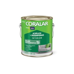 Tinta Acrílica Coralar Fosca Pavão Galão 3,6 Litros Coral