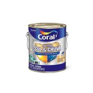 Tinta Fosca Proteção Sol & Chuva Pintura Impermeabilizante Branco Galão 3,6 Litros Coral