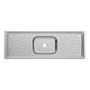 Pia Inox Sem Válvula Concretada 1,50 M +LU