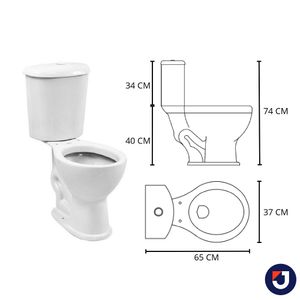 Vaso Sanitário Com Caixa Acoplada Branco Porto Luzarte