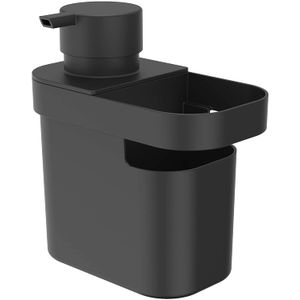Dispenser Para Detergente E Organizador De Pia Trium 650 Ml Preto Ou